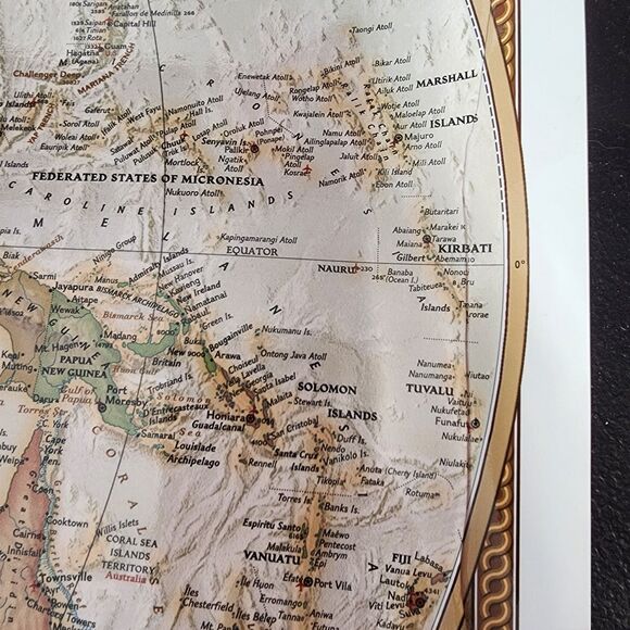 National Geographic The World Wall Map Poster Laminated 36x24 School Educational - Picture 5 of 10